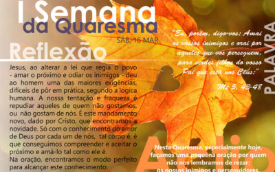 Sábado da I semana da quaresma