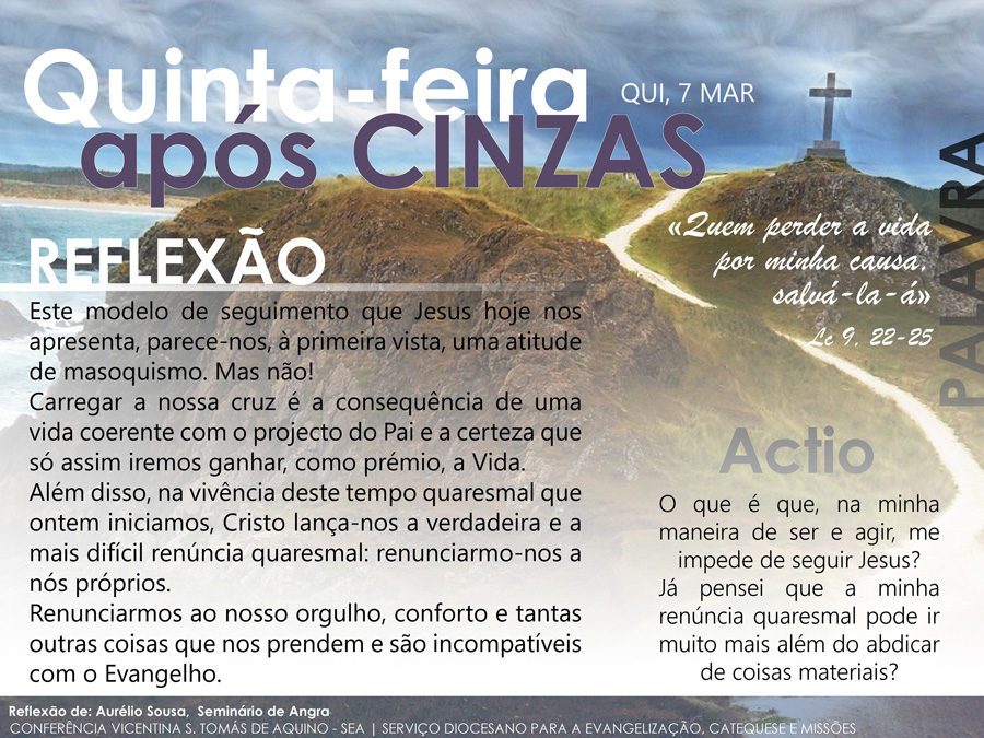 5ª feira depois das cinzas