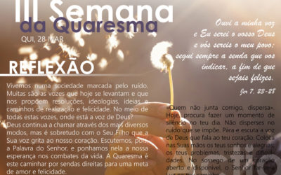 5ª feira da III semana da quaresma