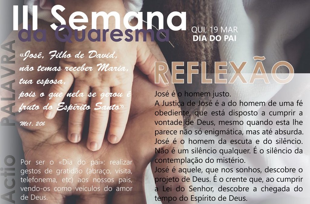 5ª feira da III semana da quaresma