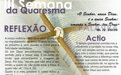 6ª feira da III semana da quaresma