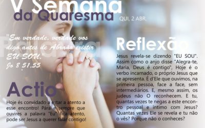 5ª feira da V semana da quaresma