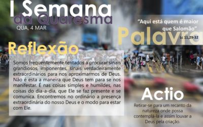 4ª feira da I semana da quaresma