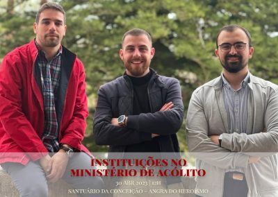 Três seminaristas vão ser instituídos no Ministério de Acólito